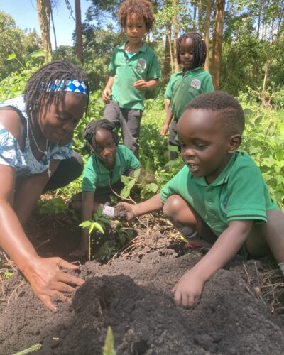 Jesca and nursey planting KFF Jesca and nursey planting KFF