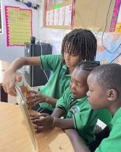 Sammy and excited reading in nursery Sammy and excited reading in nursery